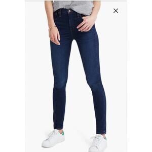 Madewell 10” High-Rise Skinny Jeans Larkin Wash Dark Blue Women’s Size 28T *EUC